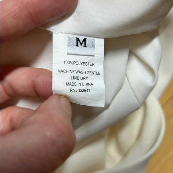 Amanda Uprichard Cream Tie-Front Wide Legged Jumpsuit | Size Medium - Picture 12 of 12